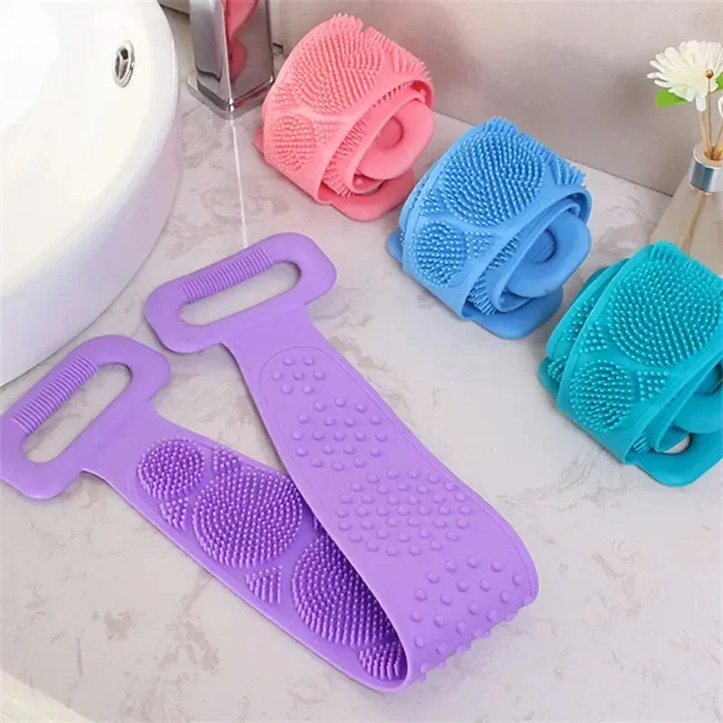 Body Sponge Silicone Back Brushes Bath Towels Scrubber