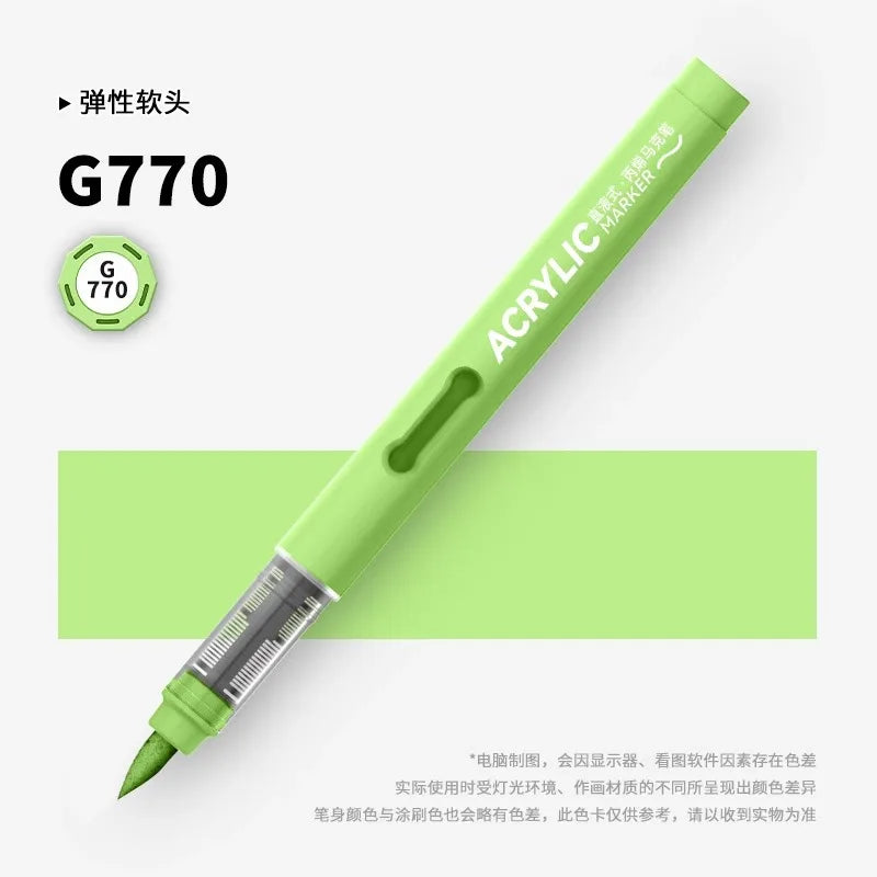 120/1 Colors Direct-Liquid Acrylic Brush Markers Pen Waterproof