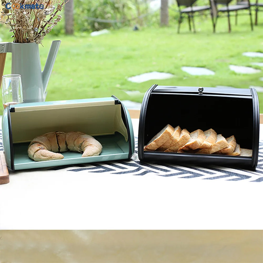 Metal Bread Box Black Bread Bin Bread Storage
