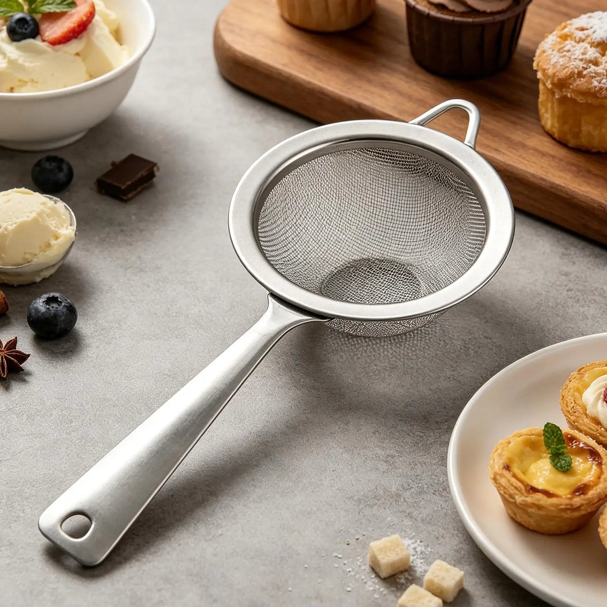 Baking Powder Sifter Stainless Steel Wire Fine Mesh