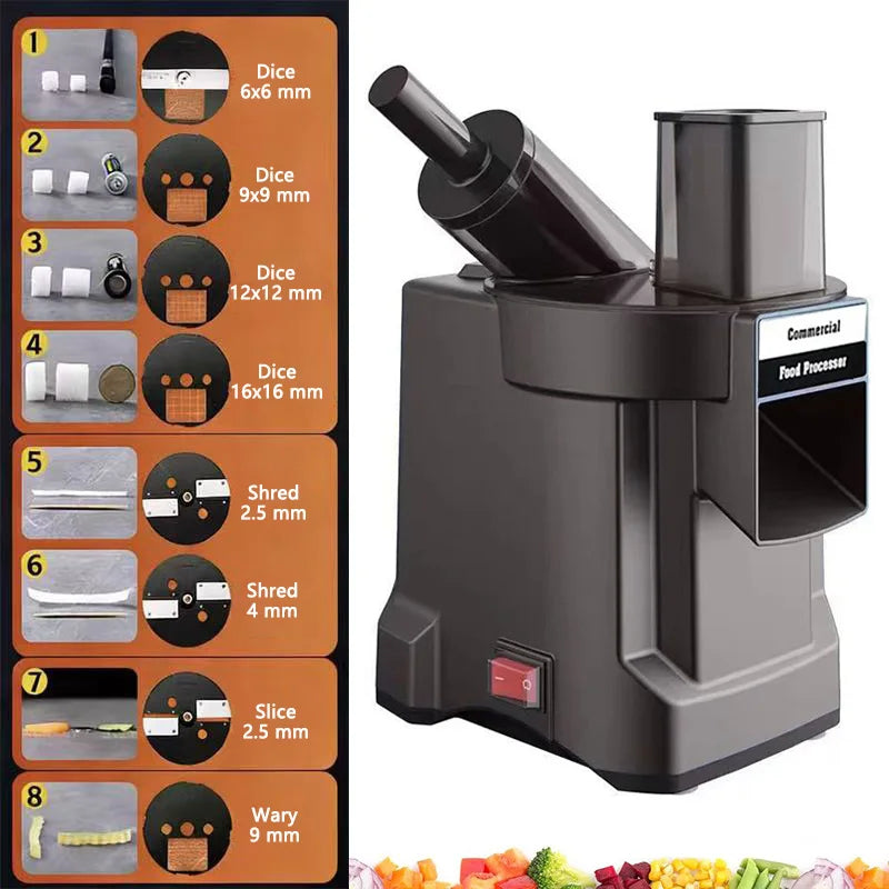 220v Vegetable Chopper Electric Cutting Machine Carrot Potato