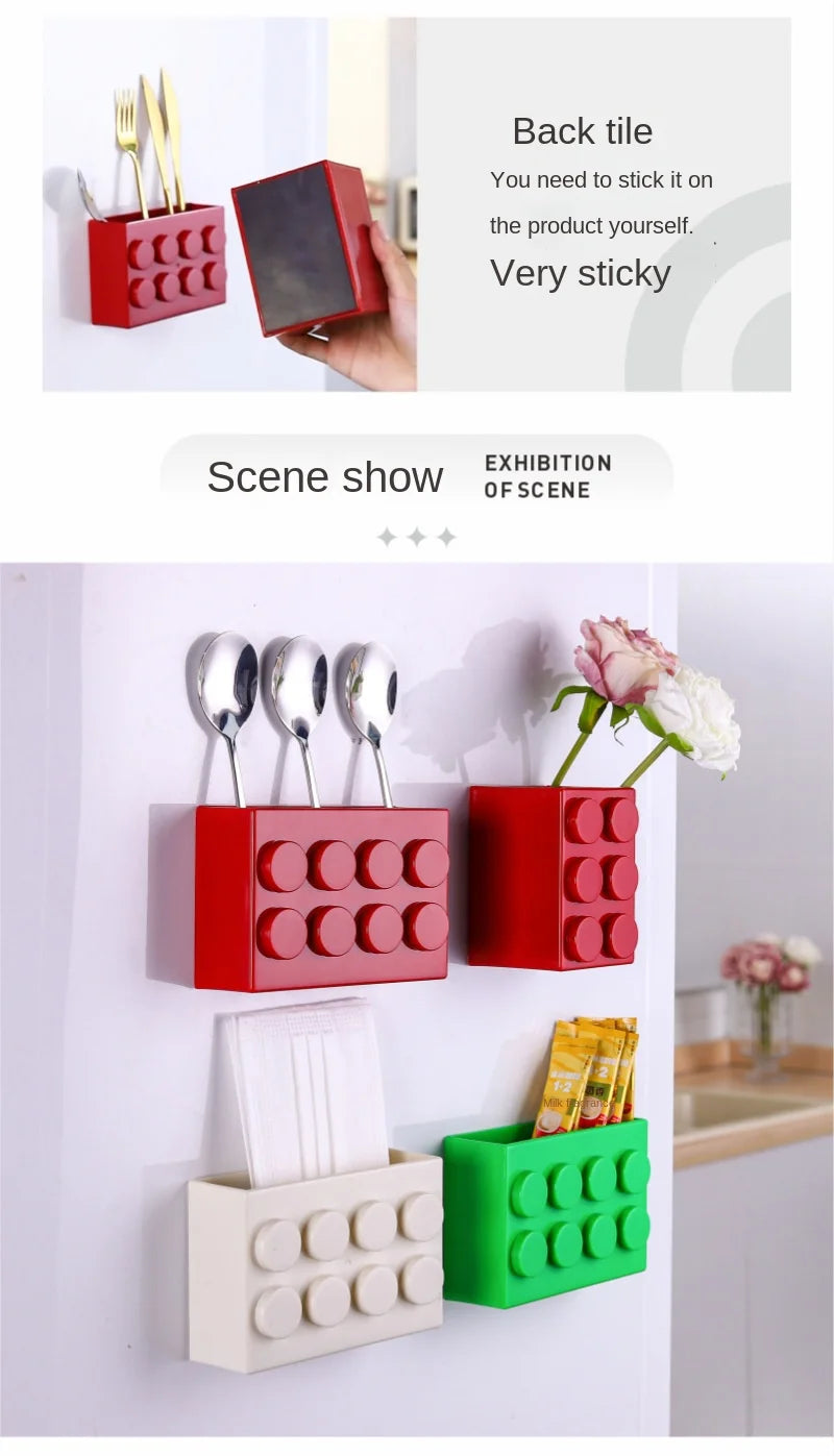 Large Magnetic Fridge Organizer - Plastic Magnetic Storage