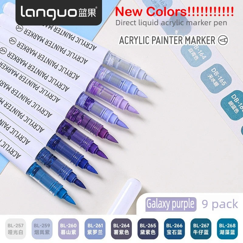 Languo 288/9 Colors Direct Liquid Acrylic Marker Soft