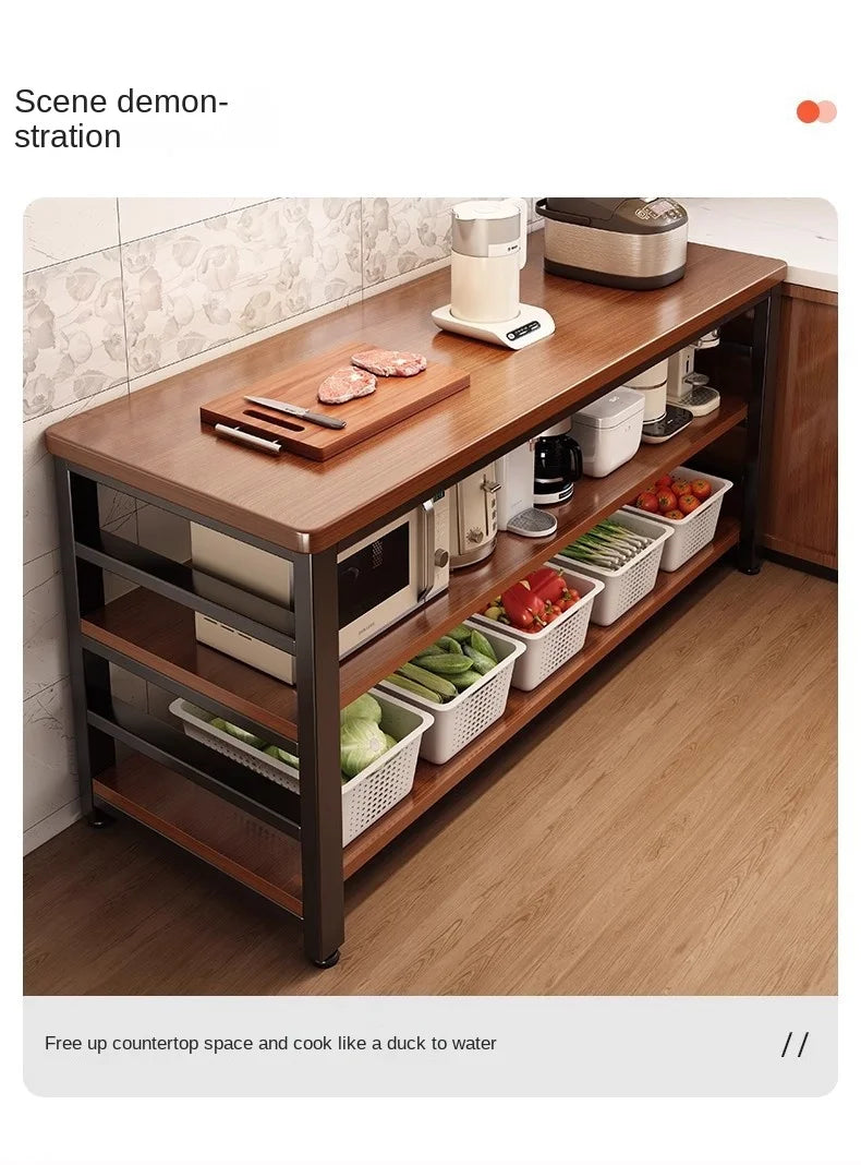 Storage Rack Floor-Standing Multi-Tiered Workbench Storage