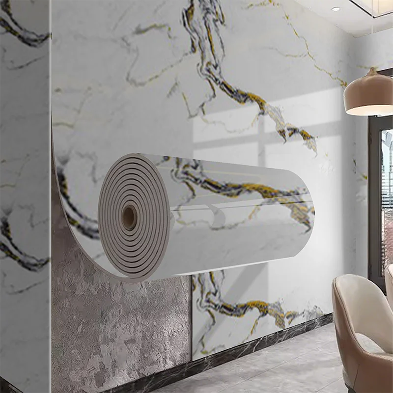 Self Adhesive Marble Wallpaper Pvc Waterproof Stain Resistant