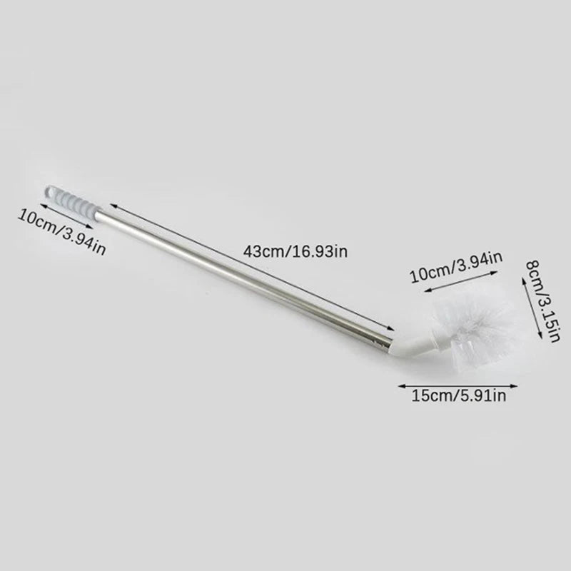 [E] Long Bottle Brush Bottle Cleaner Brush Nylon Bristles Stainless Steel Handle Bendable Brush Head Bottle Cleaning Brush