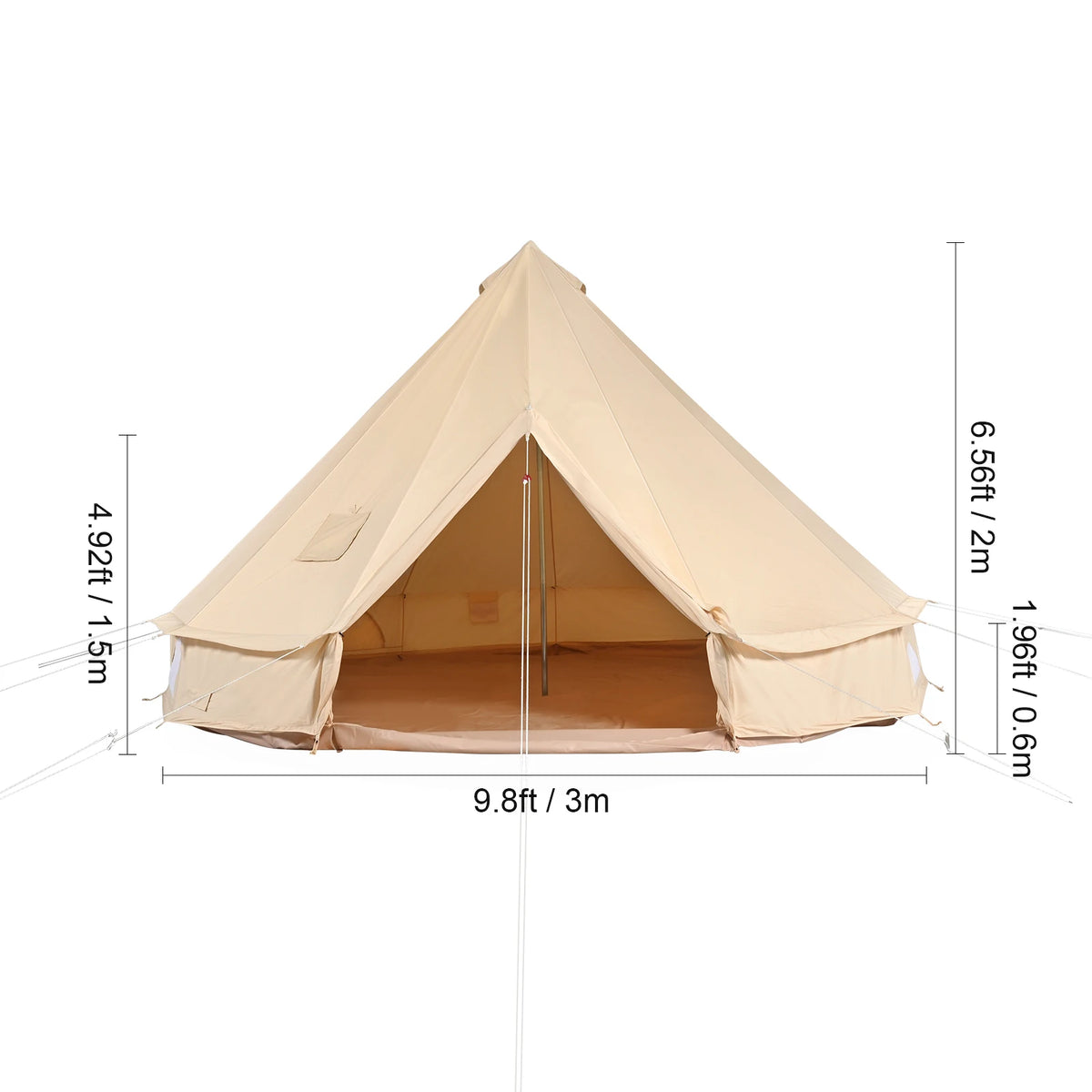 Succebuy Canvas Bell Tent Seasons 3m/6m Yurt Tent