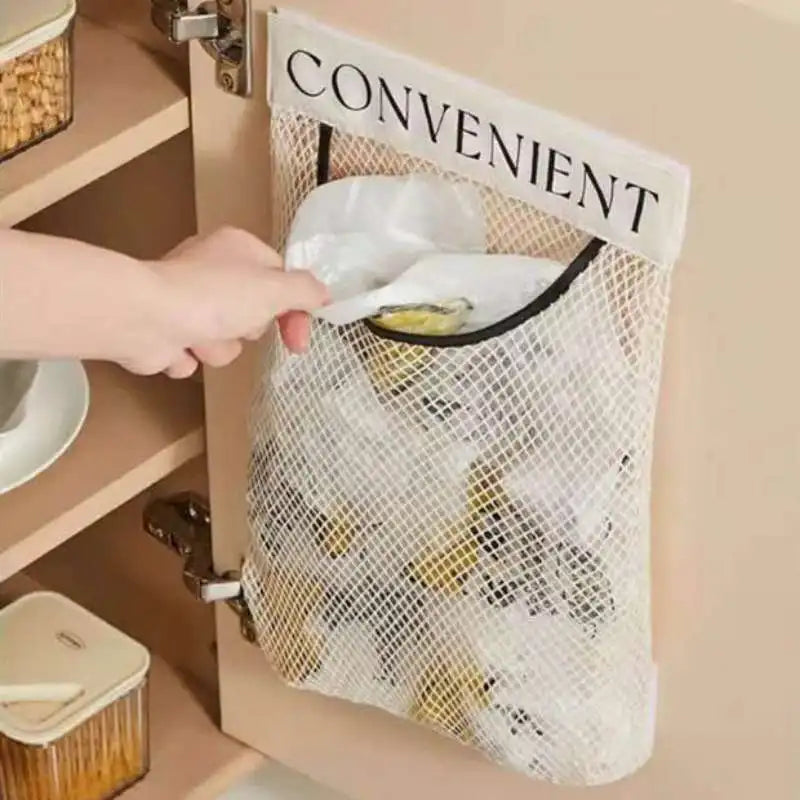 Wall Mount Mesh Storage Bag Garbage Bag Miscellaneous