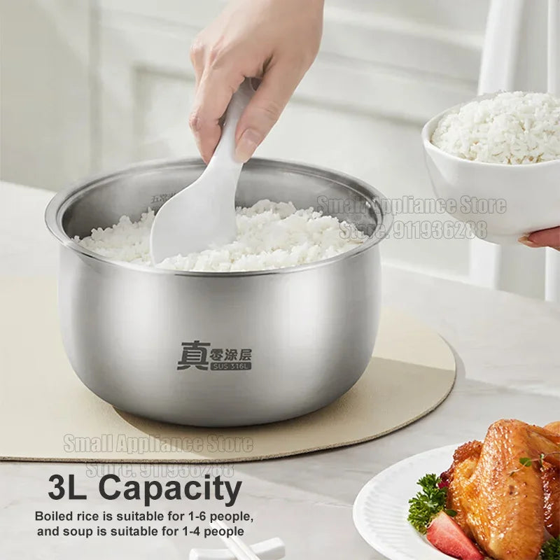 Midea Healthy Rice Cooker 3l No Coating Stainless