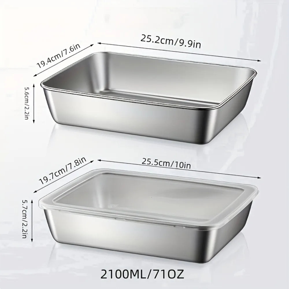 10pcs Stainless Steel Food Storage Container Meal Prep