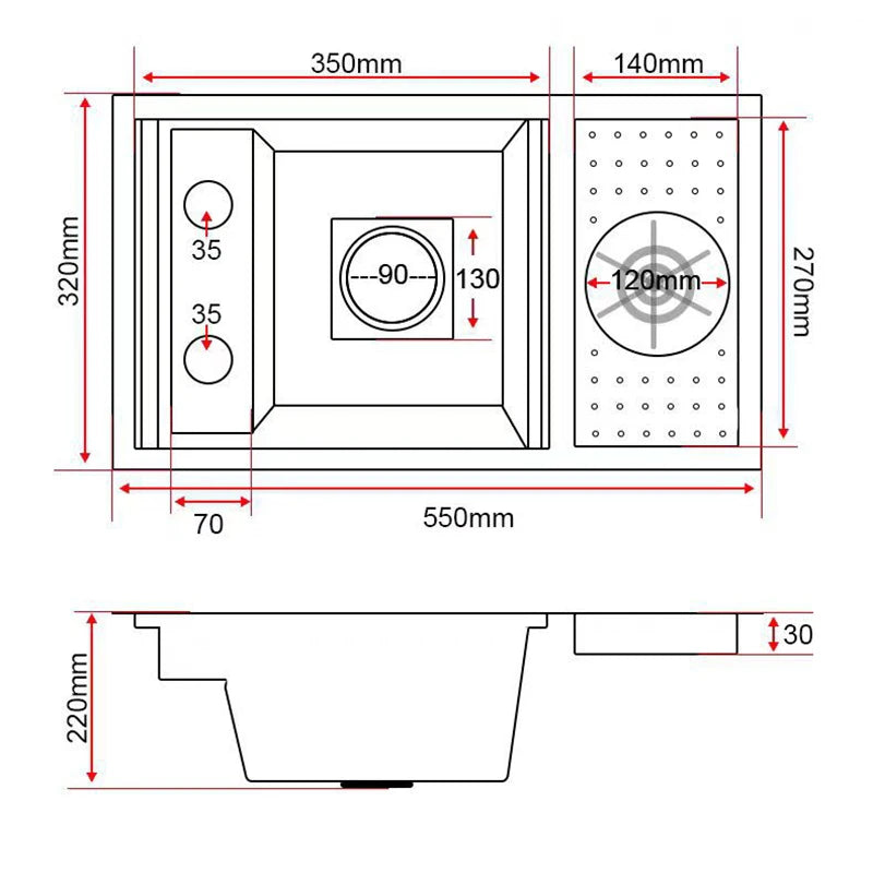 Nano Hidden Bar Sink Black Folding Faucet Cup