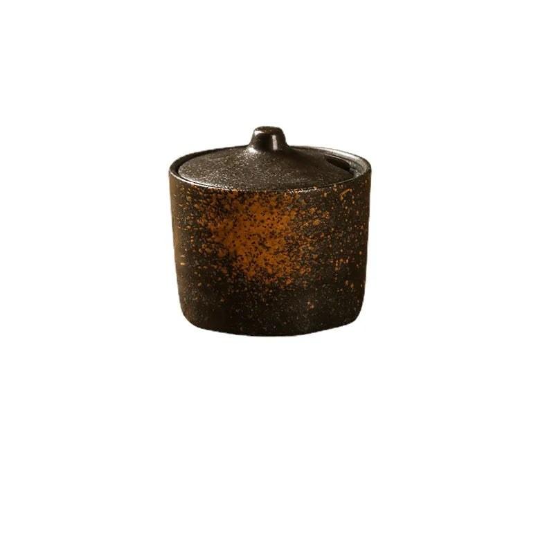 Japanese Style Vintage Ceramic Seasoning Jar Chili Storage