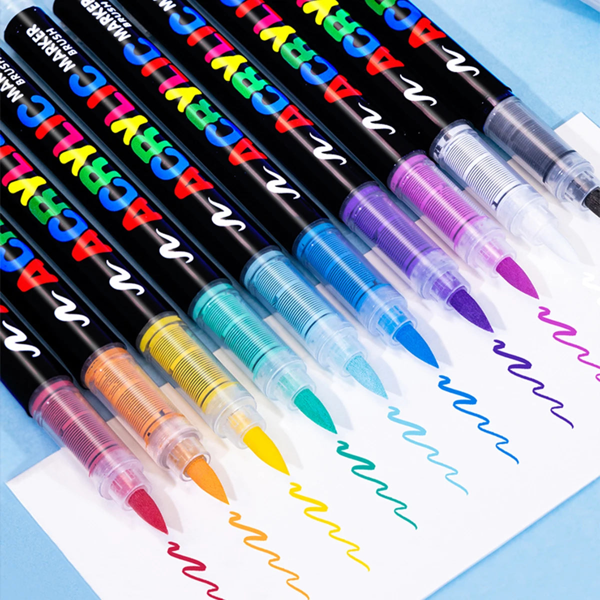 Guangna Acrylic Paint Markers Brush Tip Direct-Liquid Ink