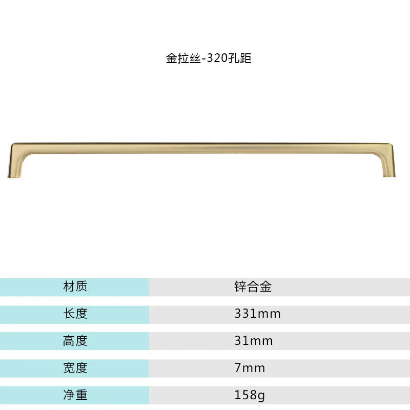 Silver Cabinet Storage Handles 96-320mm Dressers Cupboard Closet