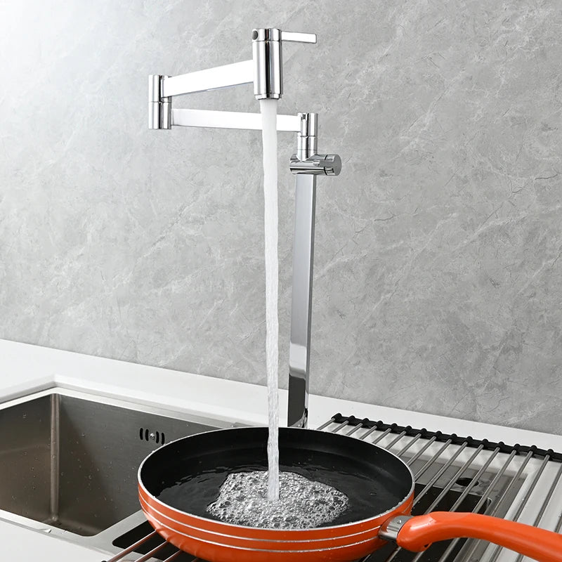 Ciencia Brass Pot Filler Faucet Deck Mount Stove