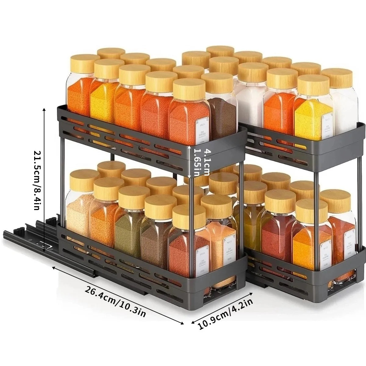 1/2pcs Double Layer Plastic Storage Rack Large Capacity
