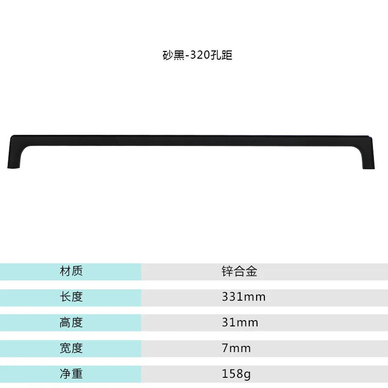 Silver Cabinet Storage Handles 96-320mm Dressers Cupboard Closet
