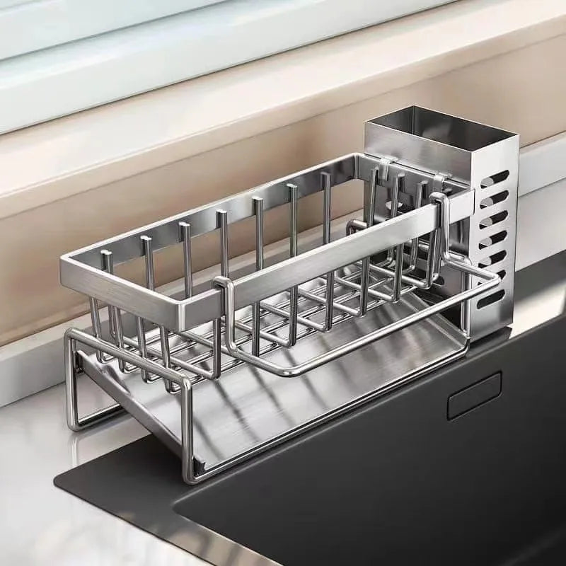 Sink Cleaning Storage Rack Stainless Steel Drain Rack