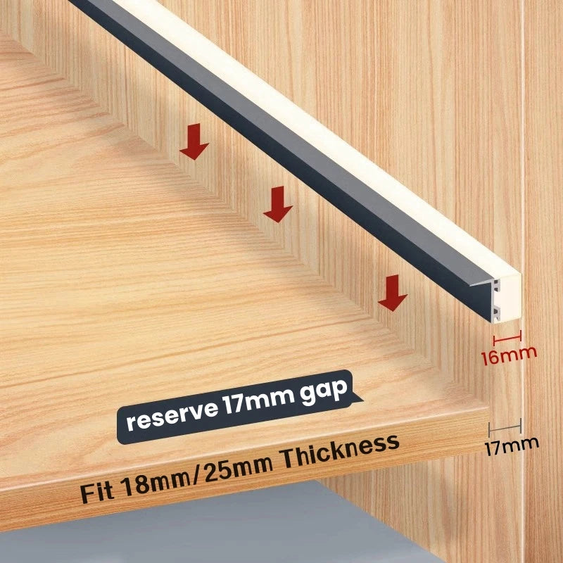 Recessed Splint Led Cabinet Shelf Lamp Aluminum Profile