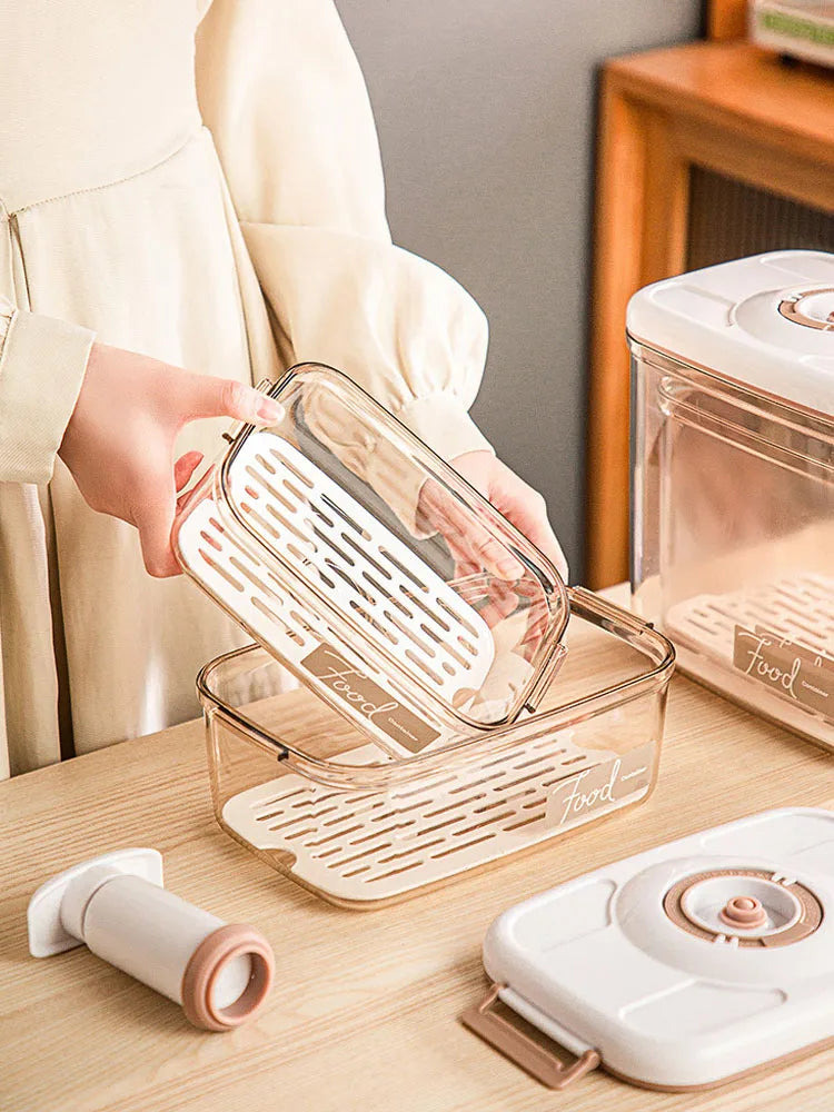 Food Vacuum Storage Box Fresh-Keeping Sealed Canister Large