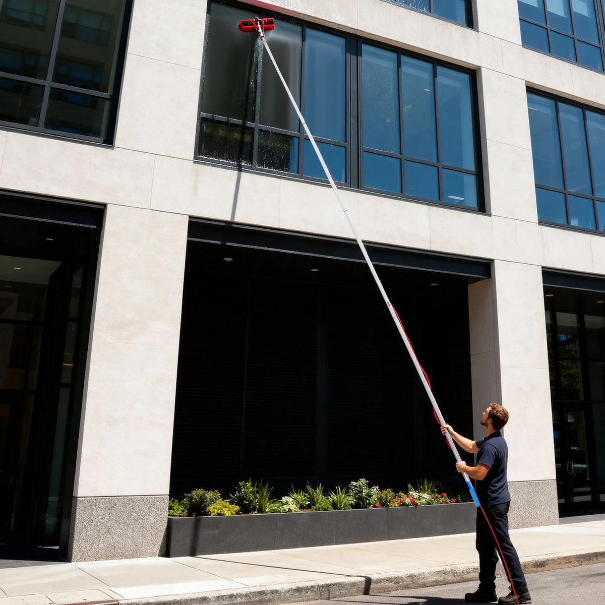 Window Cleaning System Cleaning Brush & Pole Cleaning