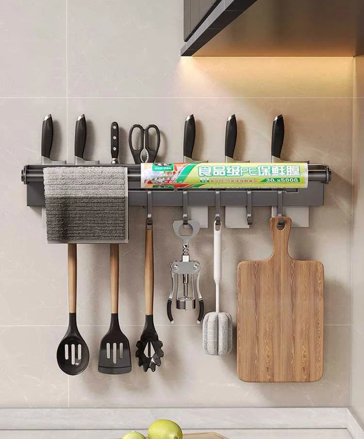 Stainless Steel Paper Towel Rack Wall Shelf Hook