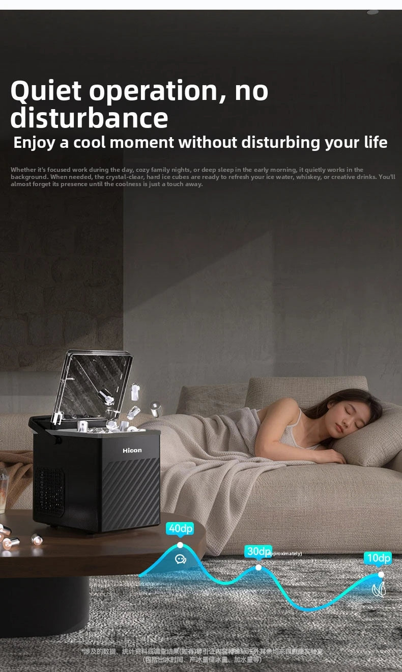 15kg/Day Automatic Ice Maker Machine Compact Home/Dorm/Outdoor