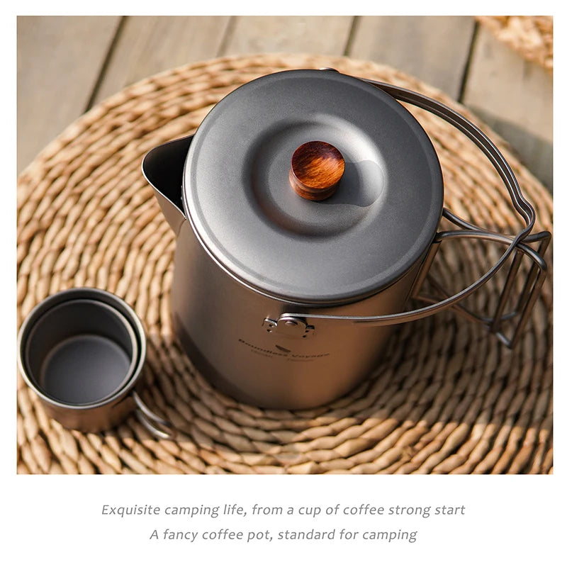 Boundless Voyage 5l Titanium Kettle Camping Coffee 500ml