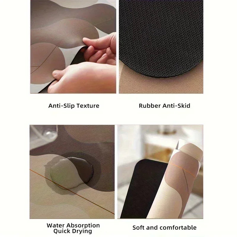 Drain Mat Dining Table Absorbent Mat Tableware Quick-Drying