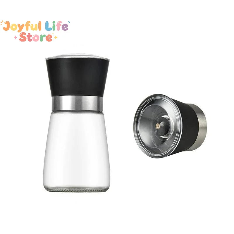Salt Pepper Grinder Stainless Steel Glass Spice Bottle