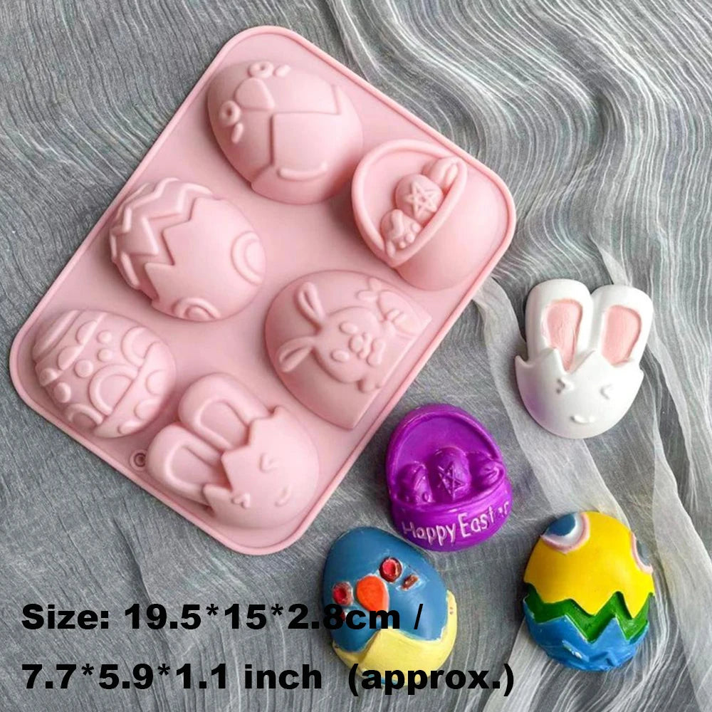 3d Easter Surprise Egg Chocolate Mold Silicone Rabbit
