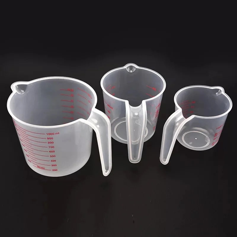 3pcs/Set Baking Liquid Measuring Cups Pvc Scale Cup