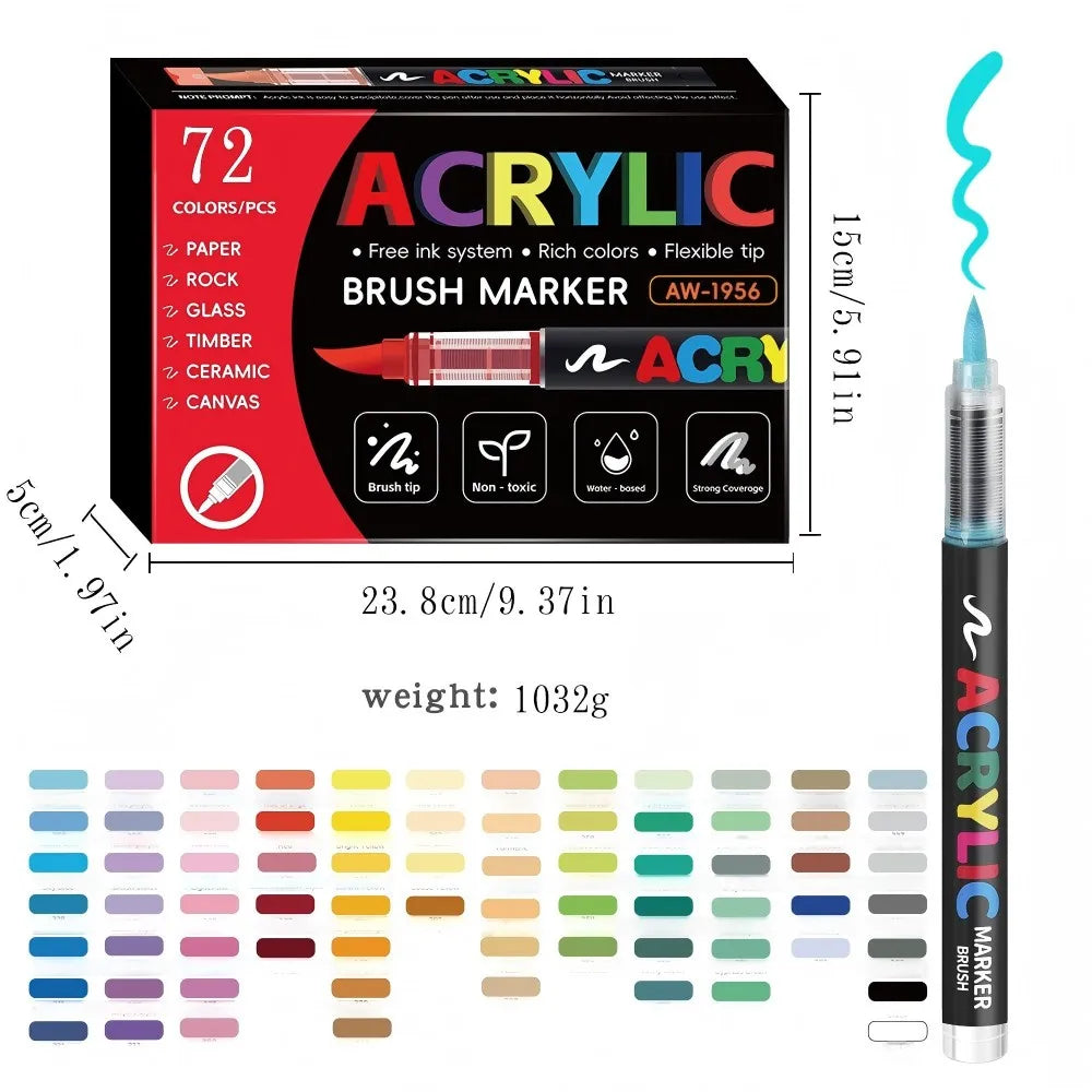 12-418 Colors Brand Upgrade Soft Brush Tip Acrylic