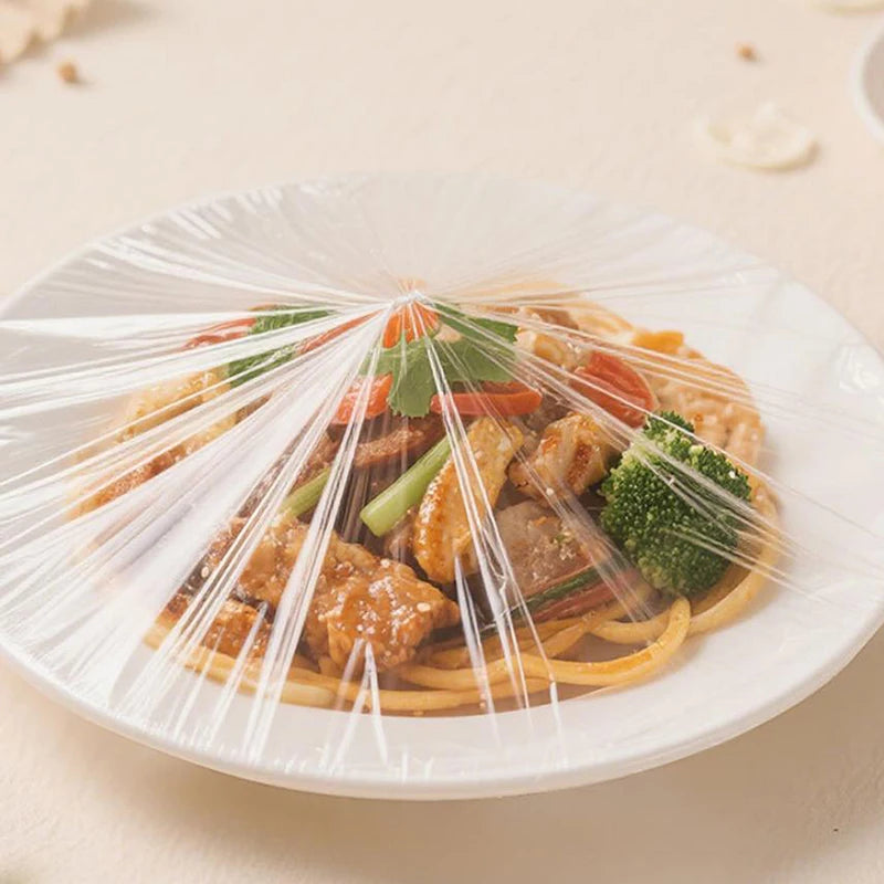 350/500pcs Disposable Food Cover Fruit Food Cover Elastic