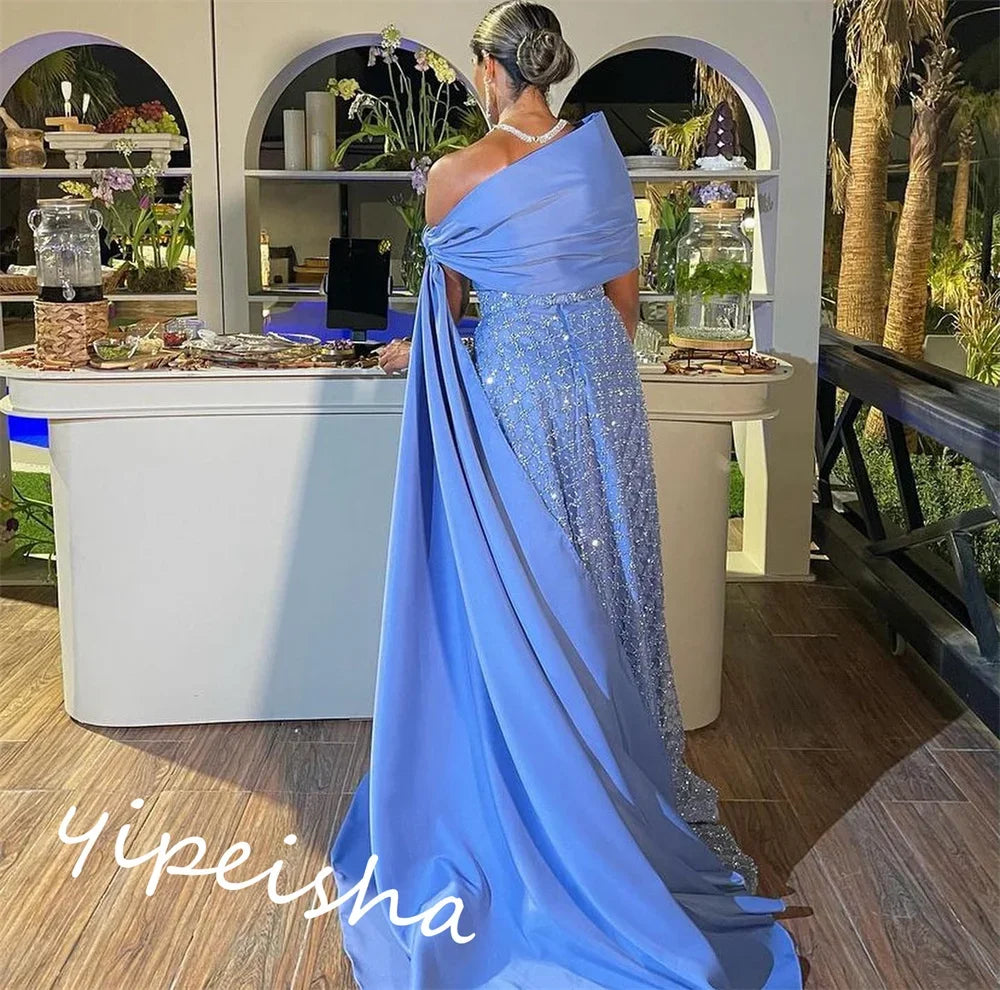 Customizedsparkle One-Shoulder A-Line Sweep/Brush Quinceanera