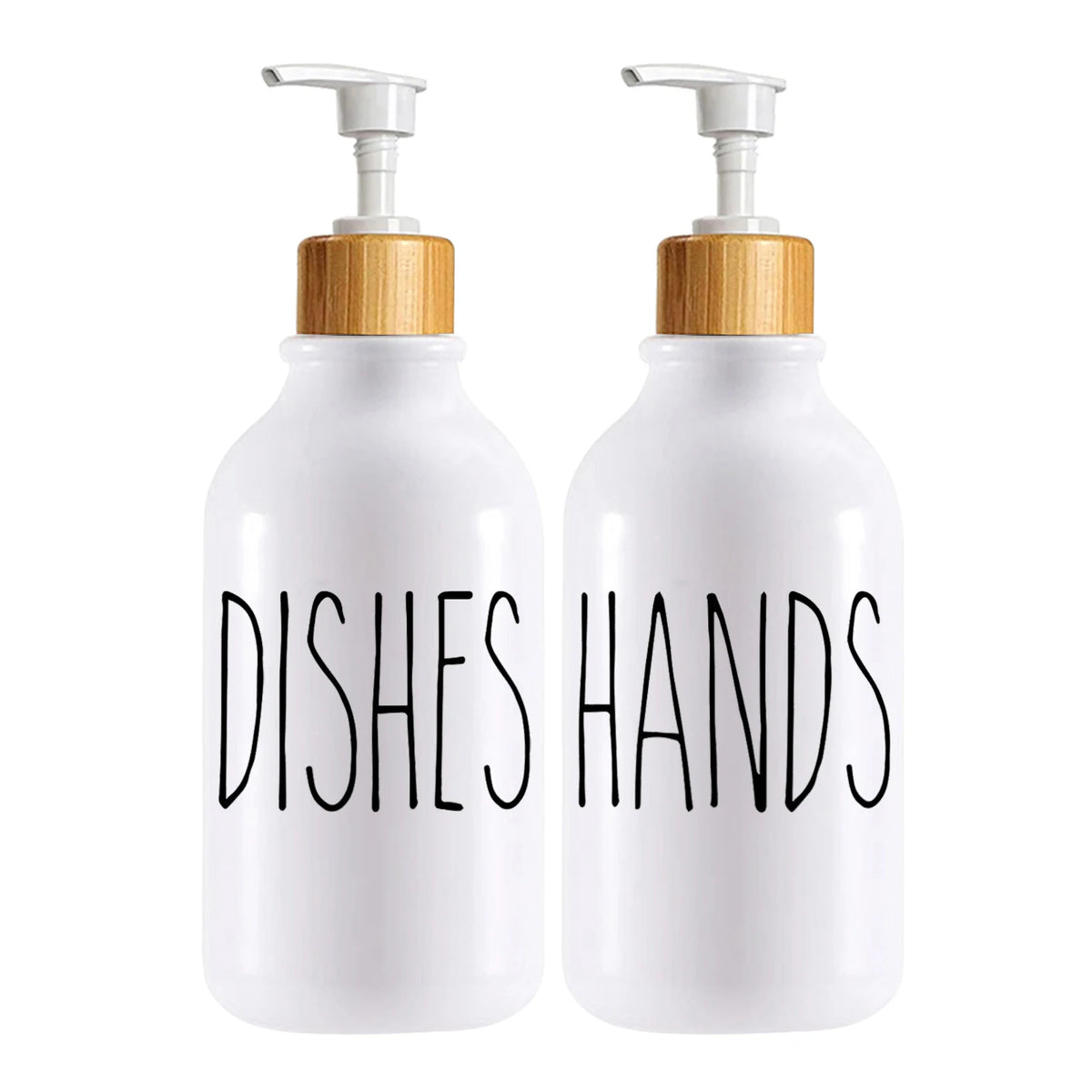 Dish Hand Soap Dispenser Bamboo Pump Liquid Hand