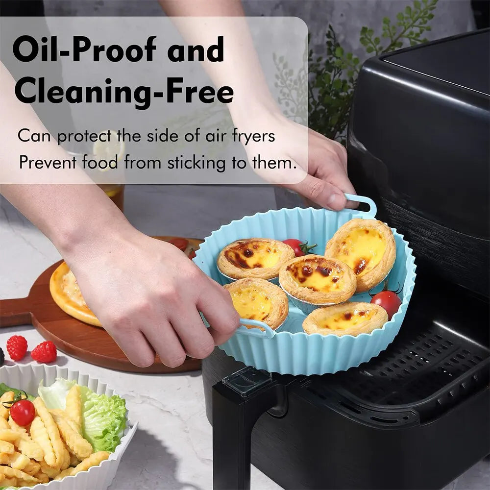Silicone Mat Round Airfryer Inserts Heat Resistant Baking
