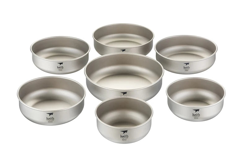 Keith Camping Tableware Titanium Bowls Pan Fruit Vegetable