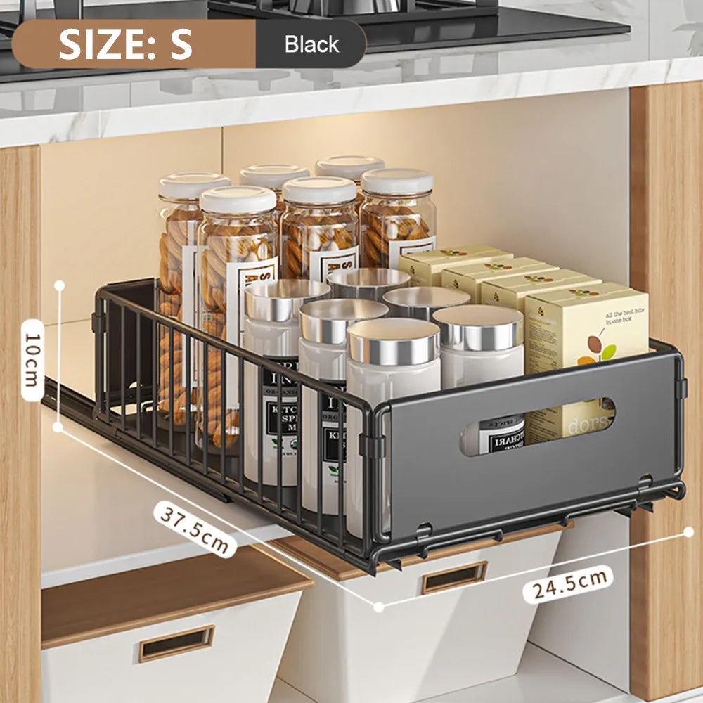 Storage Rack Pull Out Cabinet Organizer Slide Drawer