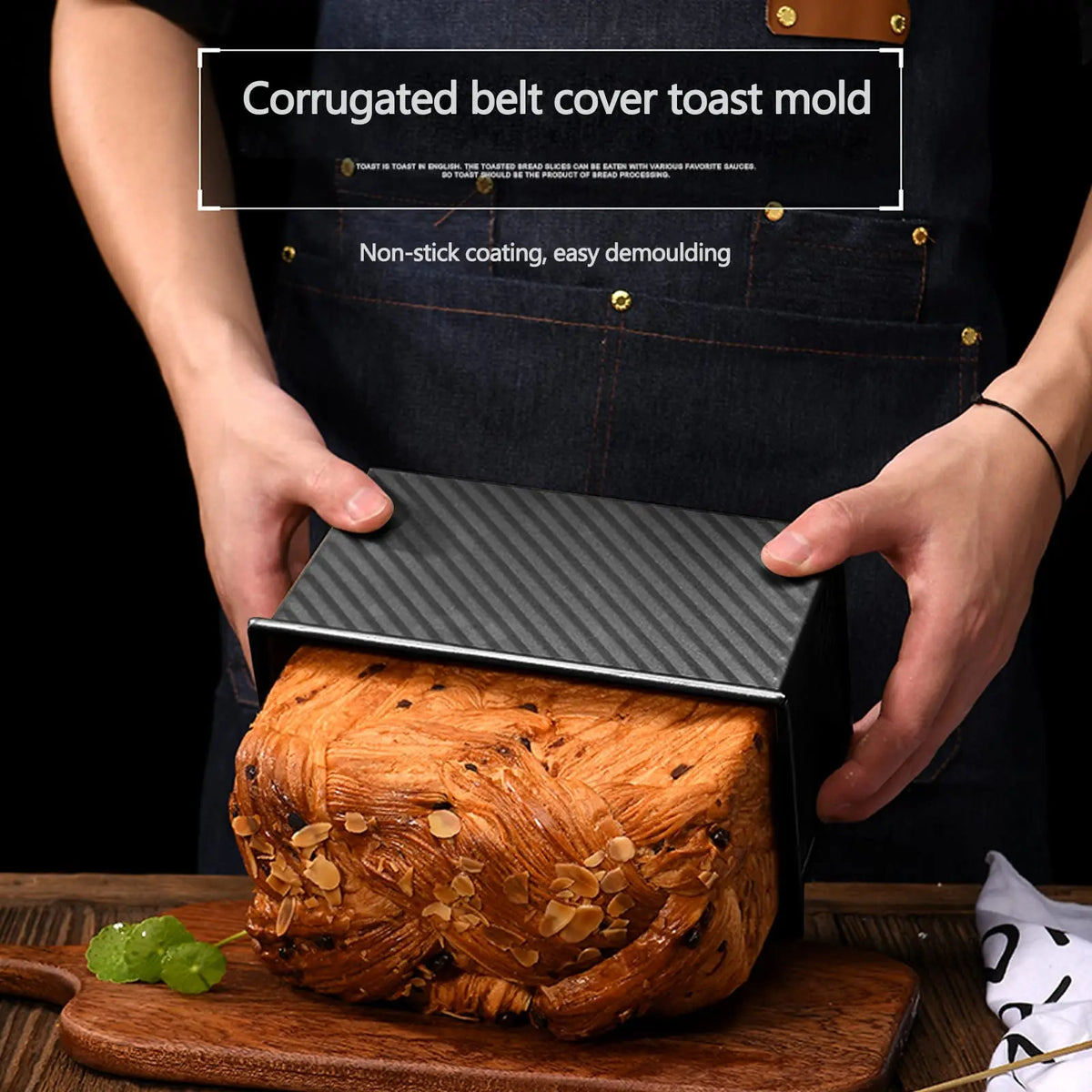 Long Pullman Loaf Pan Lid Non-Stick Carbon Steel