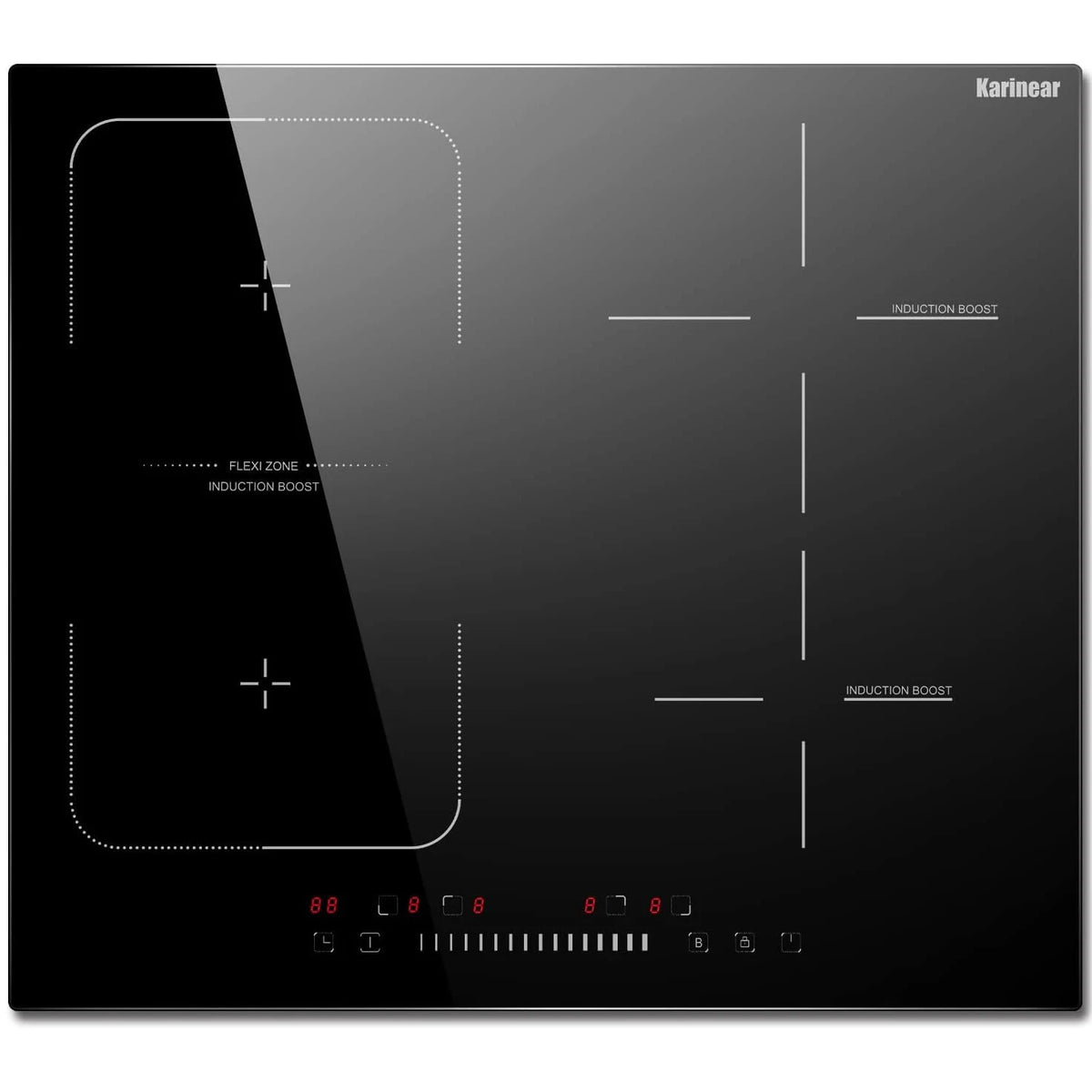 Karinear Built-In 4-Burner Induction Cooktop Electric Induction