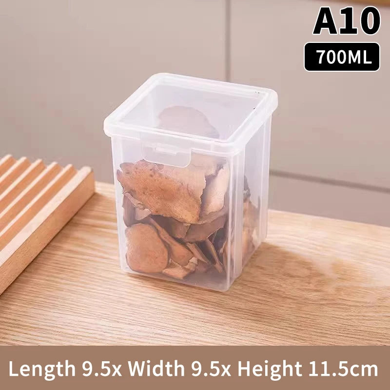 Airtight Sealed Plastic Food Storage Box Transparent Cereal