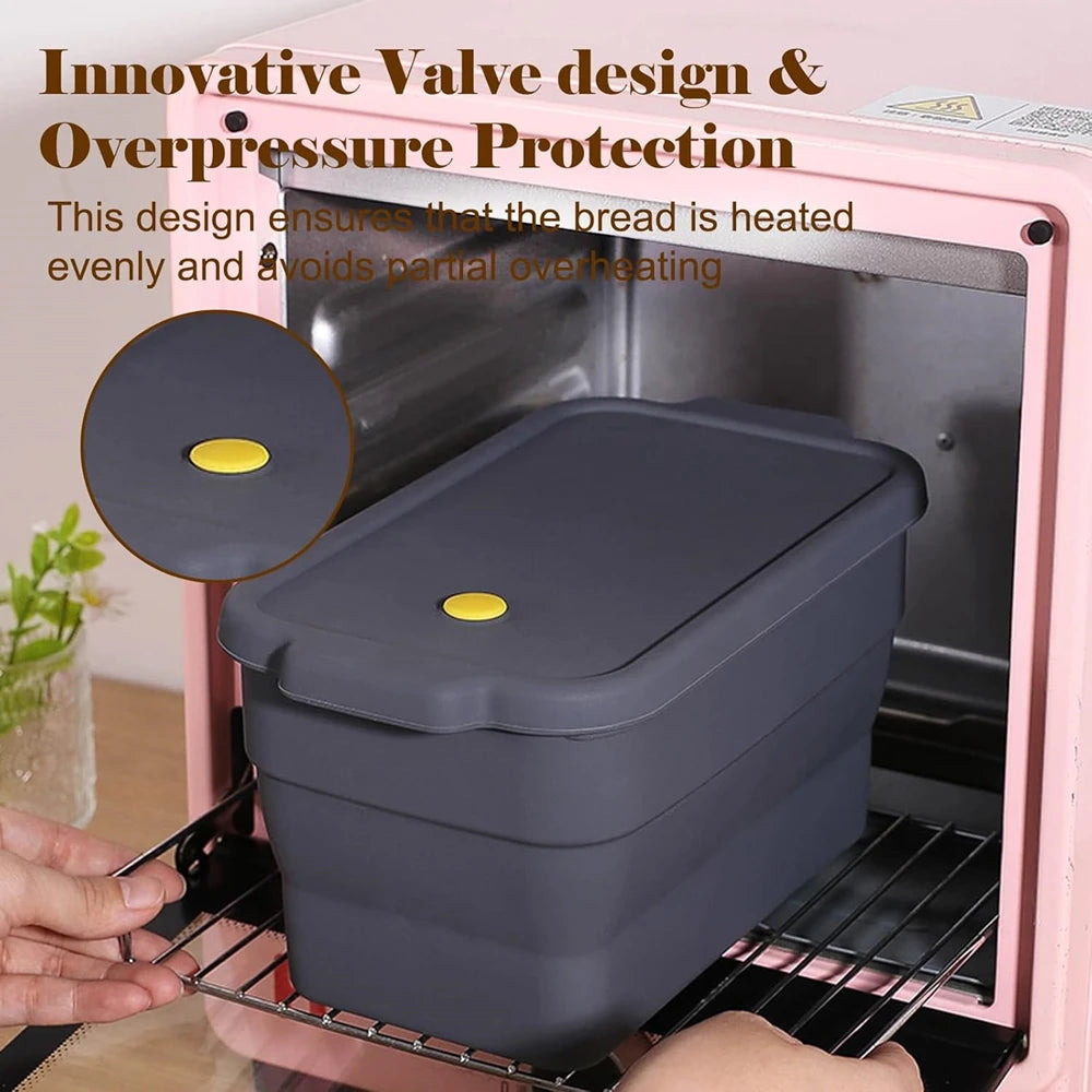 Lmetjma Silicone Bread Loaf Pan Collapsible Bread Toast