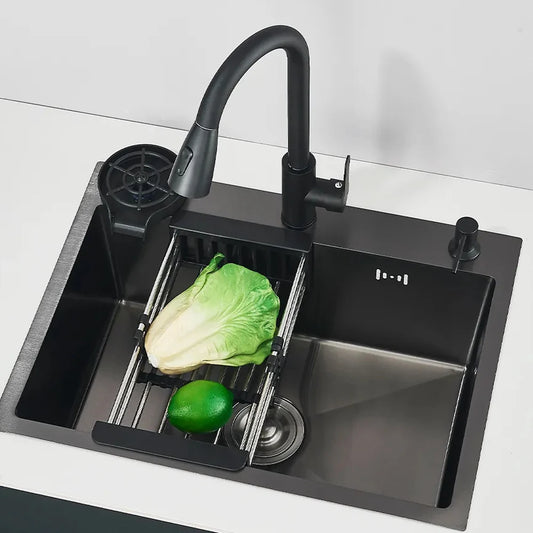 Stainless Steel Sink Large Integrated Faucet Sink Dish