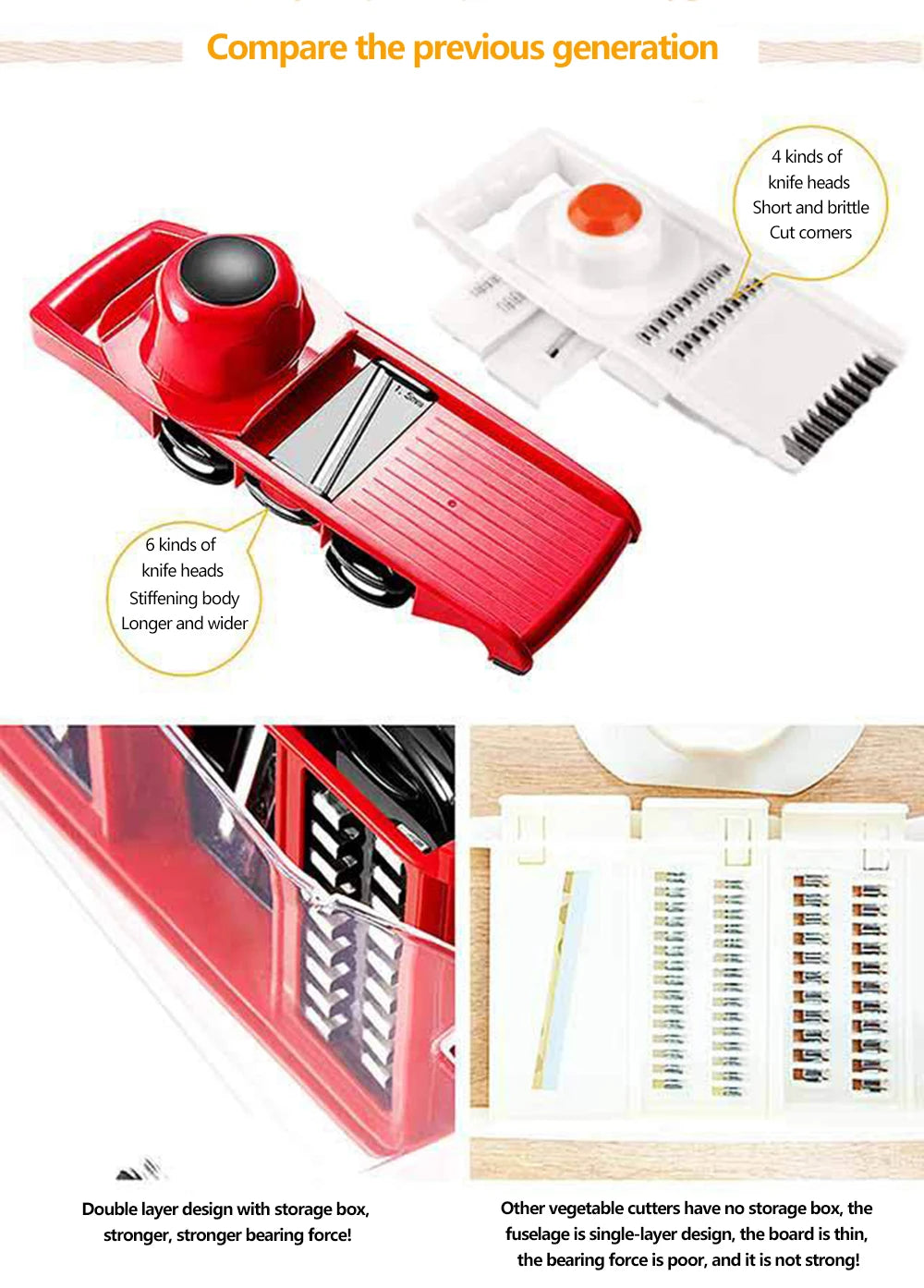 Vegetable Cutter Steel Blade Slicer Potato Peeler Carrot