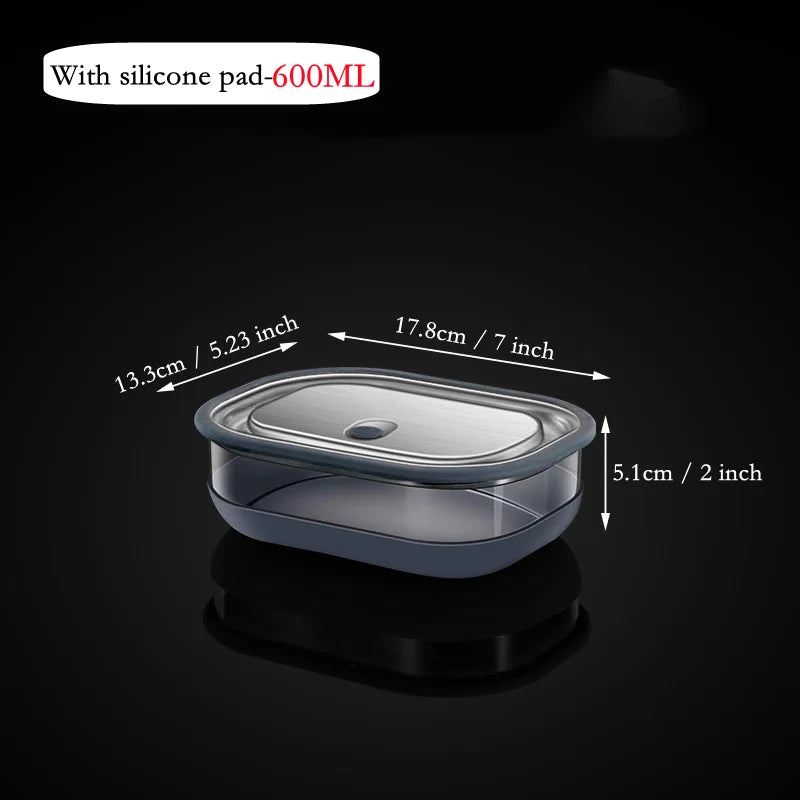High Borosilicate Glass Rectangle Lunch Box Microwave Heating