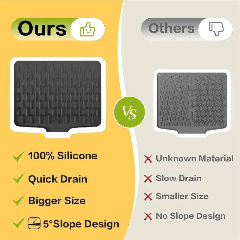 Silicone Sink Drain Mat Drying Mat Non-Slip Tableware