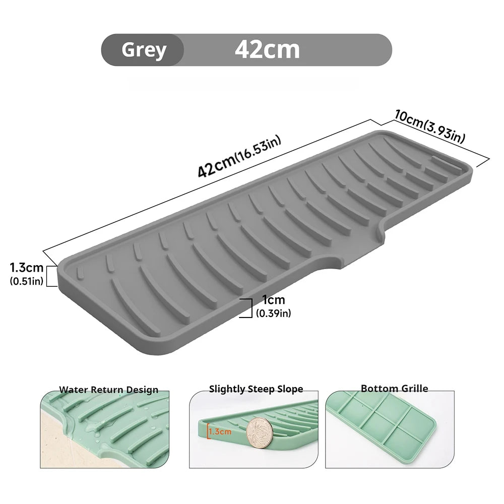 Faucet Silicone Mat Bathroom Anti-Slip Sink Drain Mat