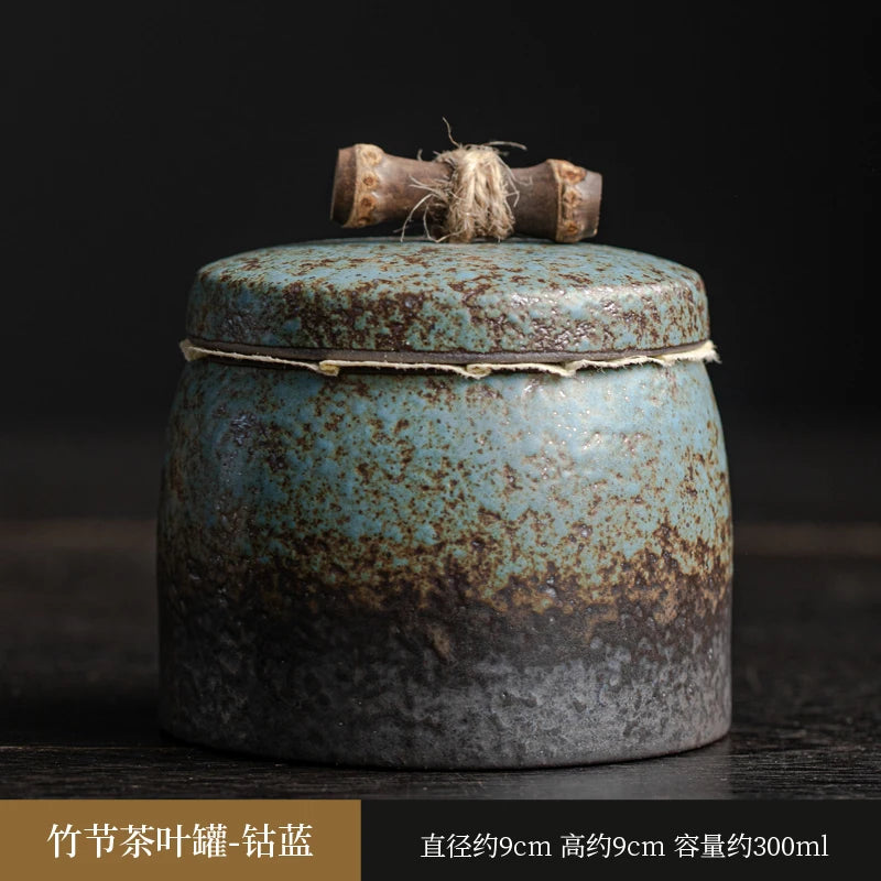 Small Sealed Jar Ceramic Tea Jar Tea Caddy