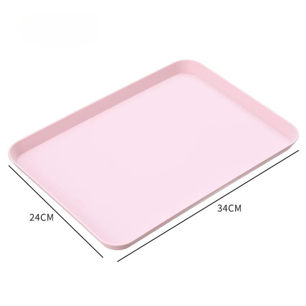 Nordic Rectangular Plastic Serving Tray Anti-Slip Pp Food
